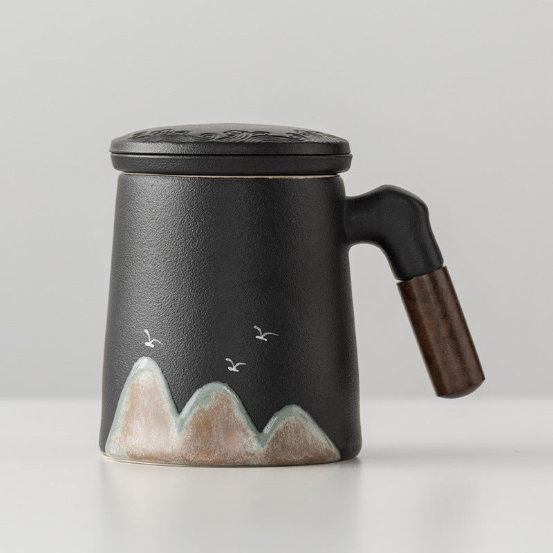 Bình trà sứ có quai kèm hộp sang trọng