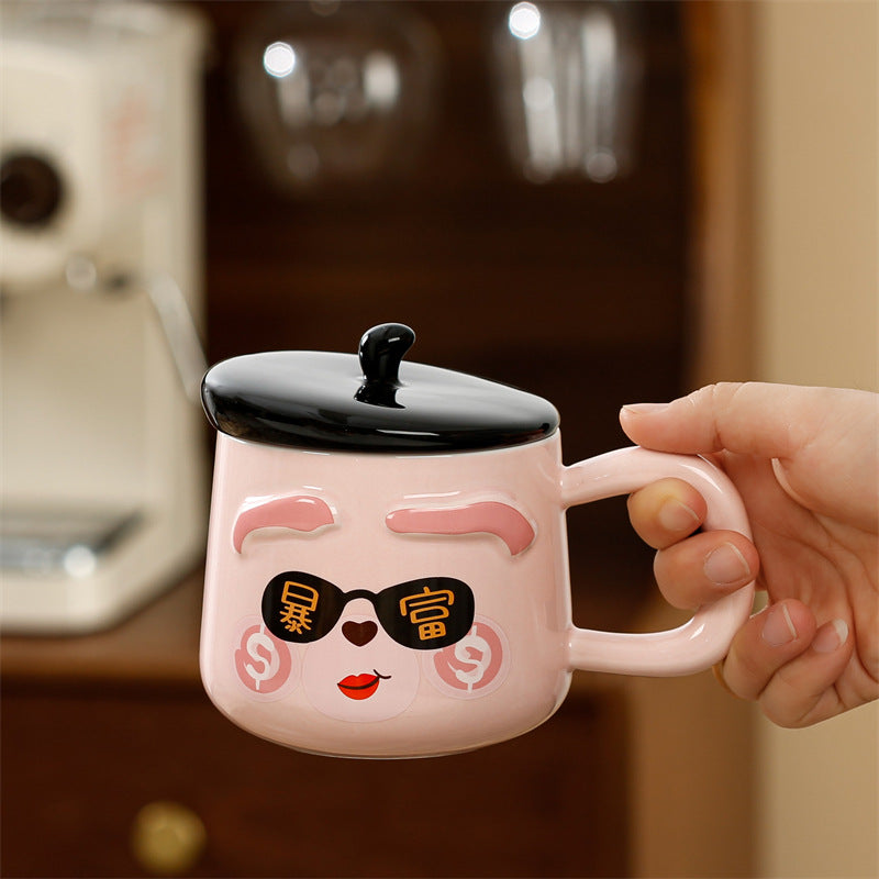 Cốc nước có nắp 400ml có quai