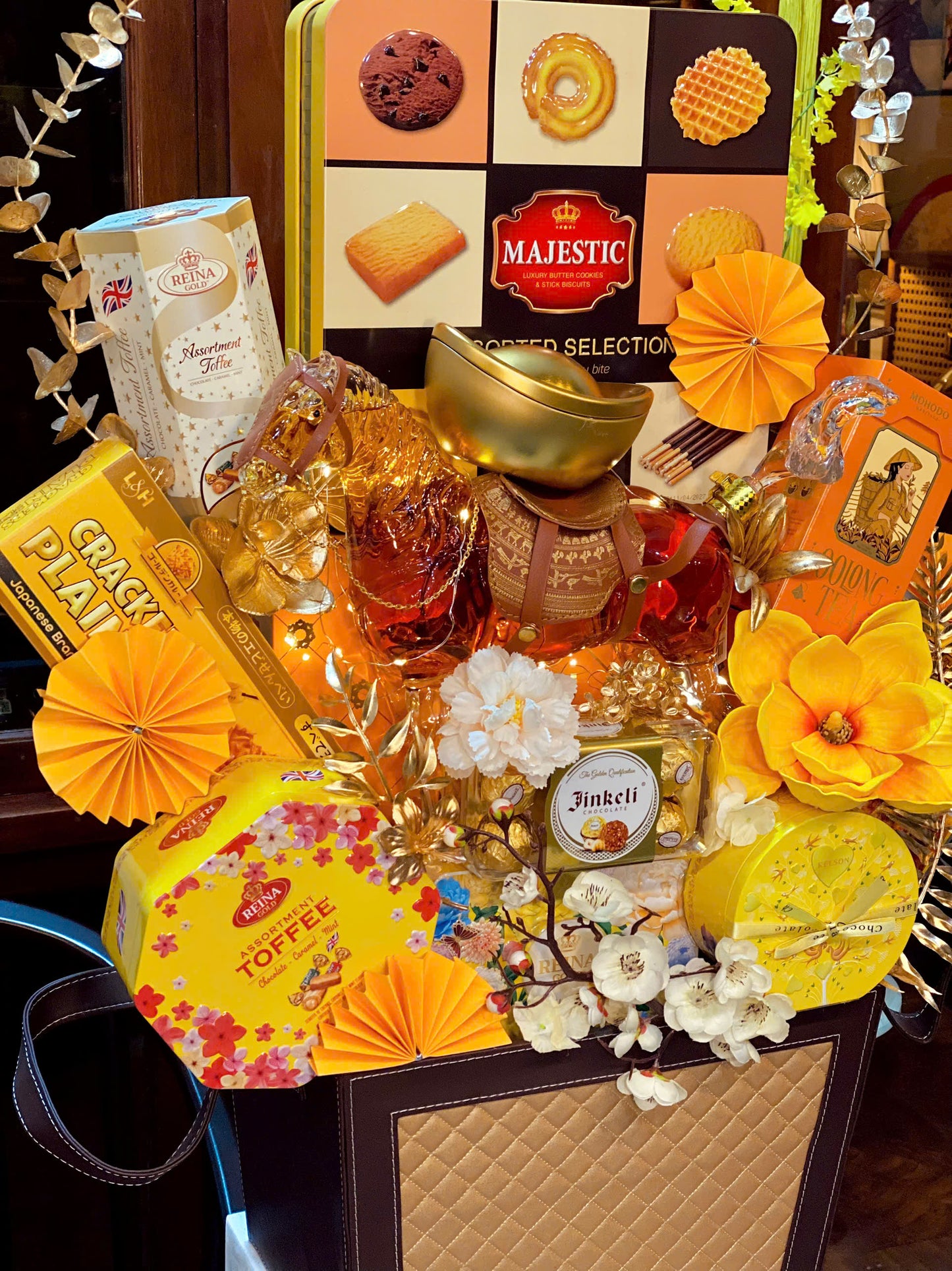 HAMPER GIỎ DA 03