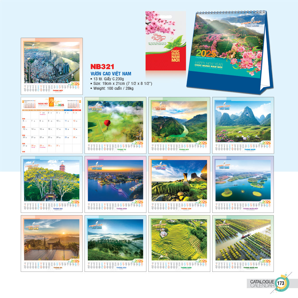 2025 - Lịch để bàn