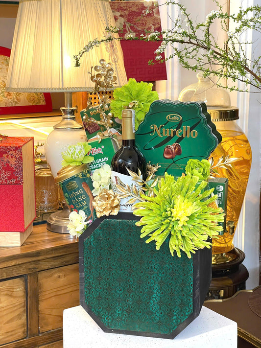 TET2026 BÁT GIÁC GẤM XANH [ 01]