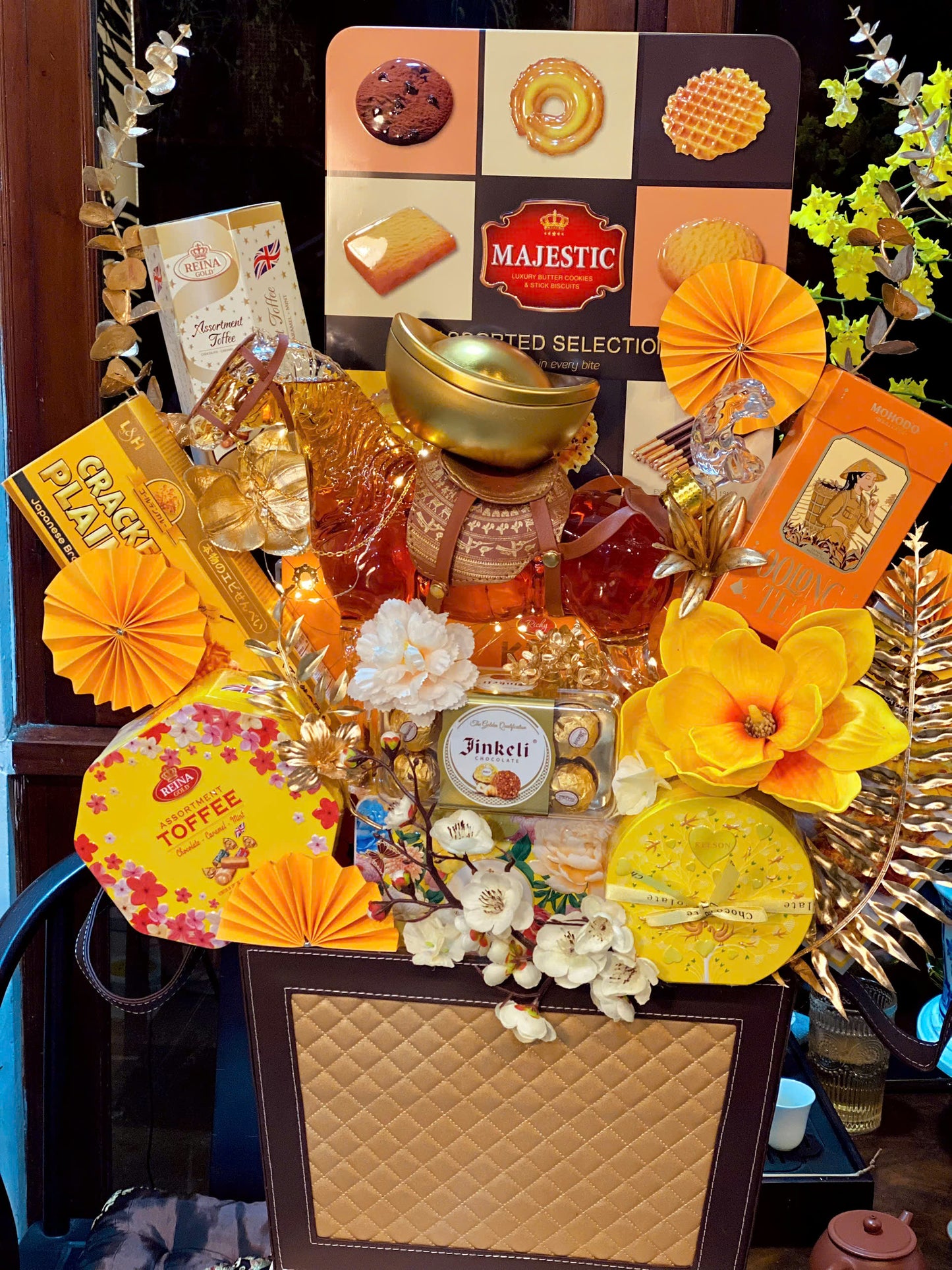 HAMPER GIỎ DA 03