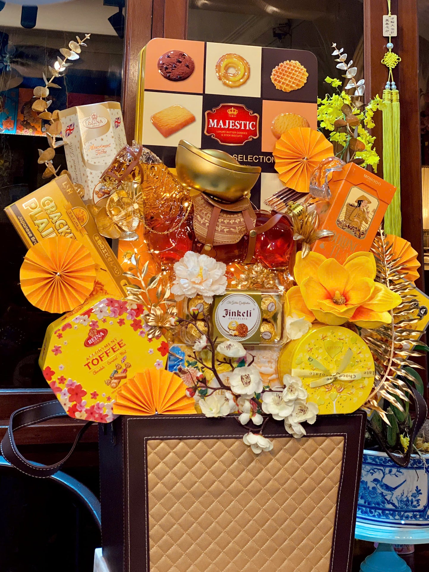 HAMPER GIỎ DA 03
