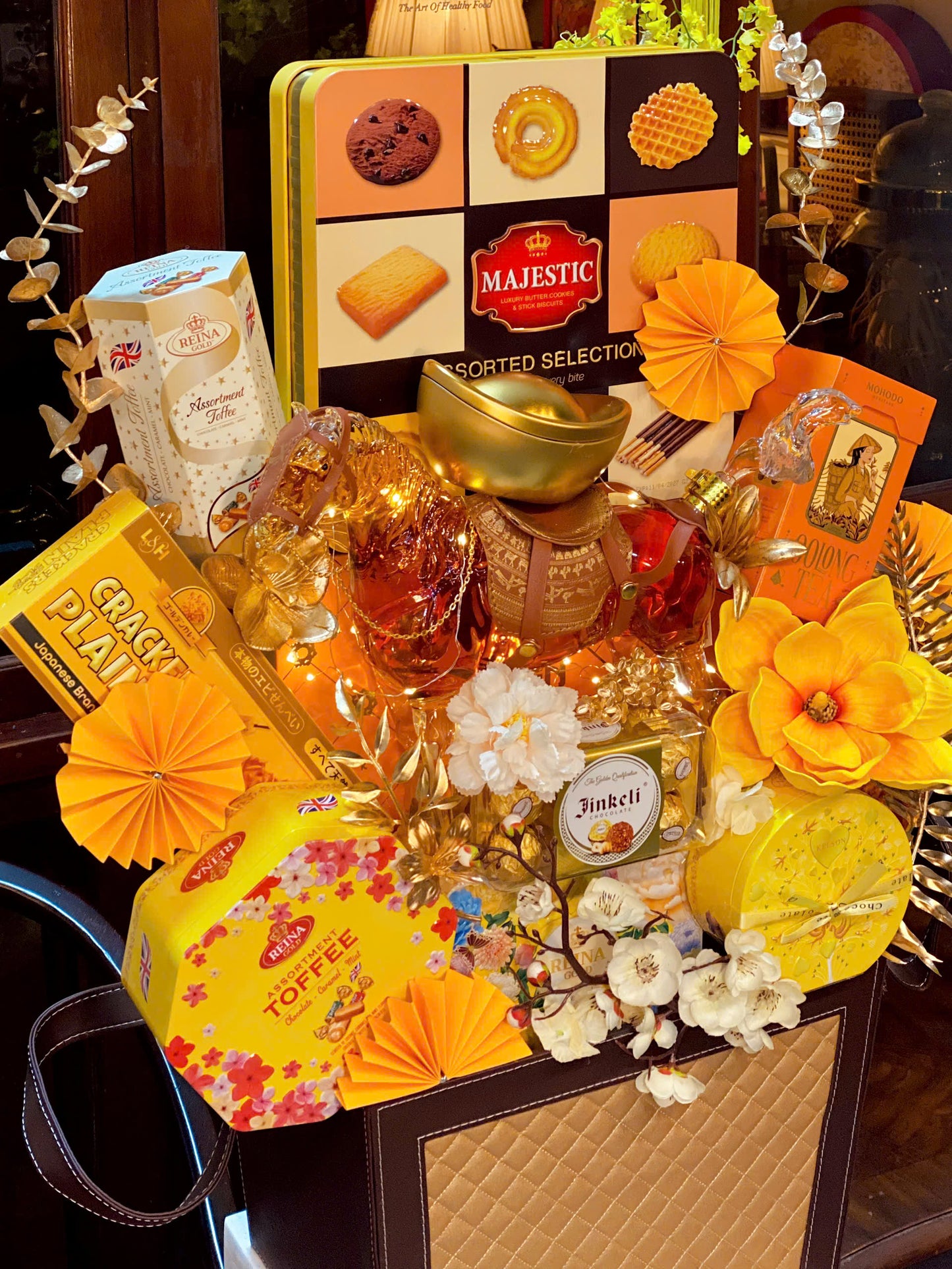 HAMPER GIỎ DA 03
