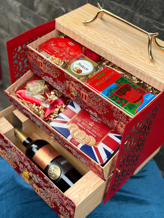 HỘP GẤM HOA 3 TẦNG