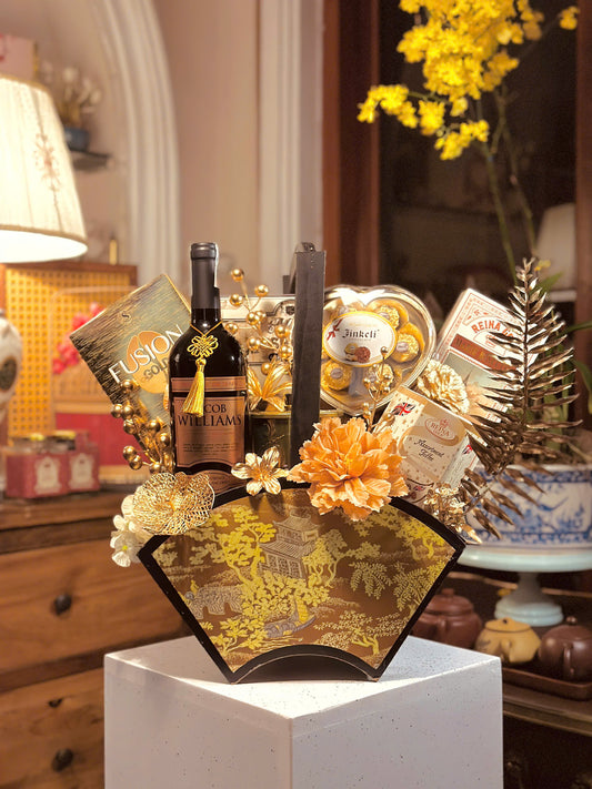 TET2026 TẾT TÀI LỘC HAMPER QUẠT GẤM 01