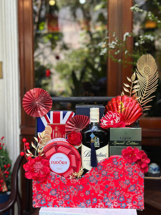 TET2026 VALI GỢN SÓNG QUAI GẤM ĐỎ [01]