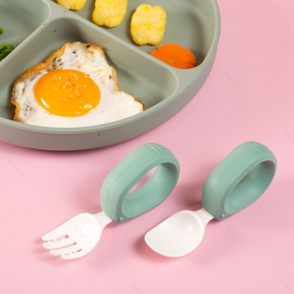 Bộ dụng cụ silicone tập ăn