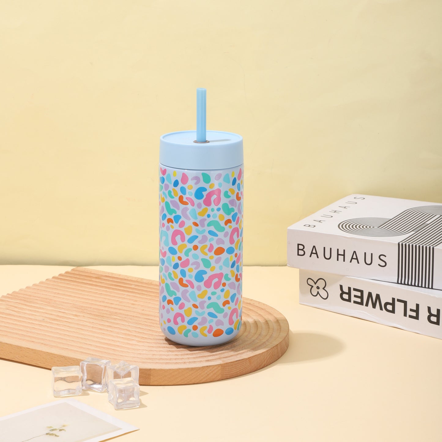 Bình giữ nhiệt họa tiết bò sữa 550ml