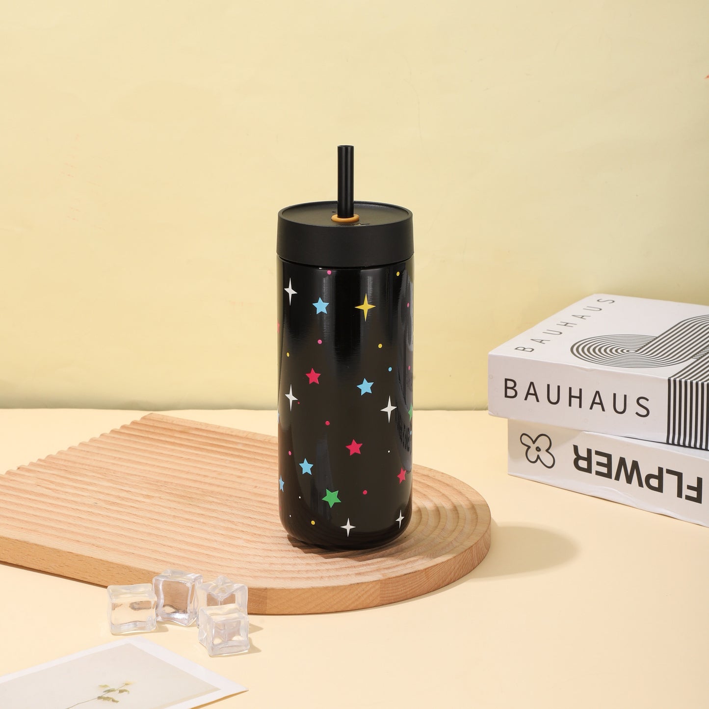Bình giữ nhiệt họa tiết bò sữa 550ml