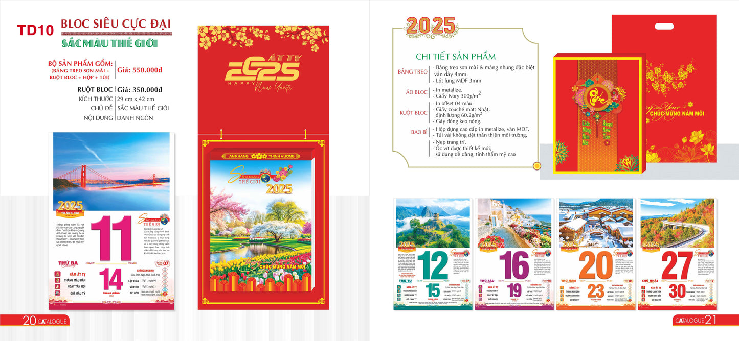 2025 - Lịch Bloc treo tường (P2)