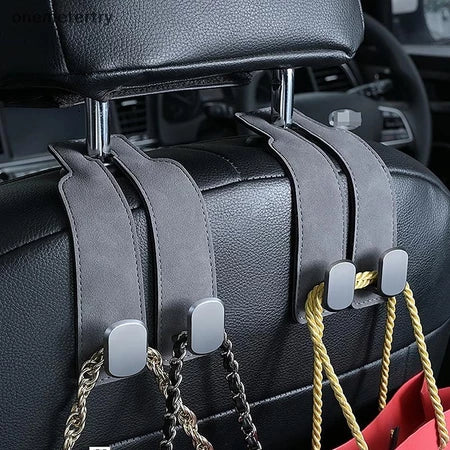 Móc Tựa Đầu Ô Tô Cao Cấp Da Lộn Ghế Sau